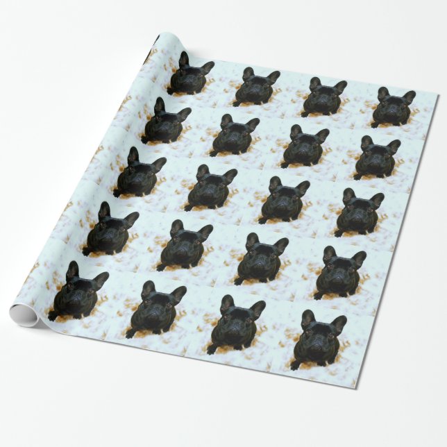 Fransk Bulldog Puppy! Presentpapper (Utrullad)