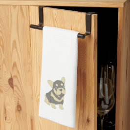 Fransk Bulldog Puppy Tecknad Kitchen Towels Kökshandduk
