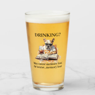 Fransk Bulldog Read Drinking kan orsaka minnesförl Glaskopp