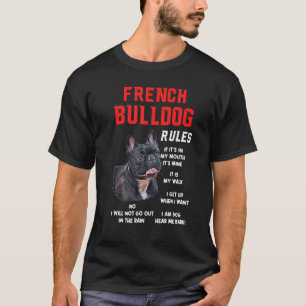 Fransk Bulldog Regler Roligt Hundägare Pet I M Hun T Shirt