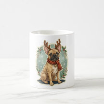 Fransk Bulldog Renhorn Julmugg