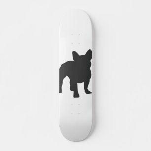 Fransk Bulldog renrasiga hund silhouette Mini Skateboard Bräda 18,5 Cm
