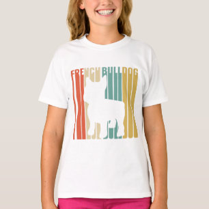 Fransk Bulldog Retro 1970-talets gåva till Mamma H T Shirt