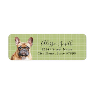 Fransk Bulldog-Returetiketter Returadress Etikett