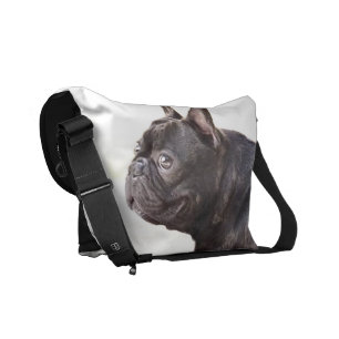 Fransk Bulldog Rickshaw Kurir Väska