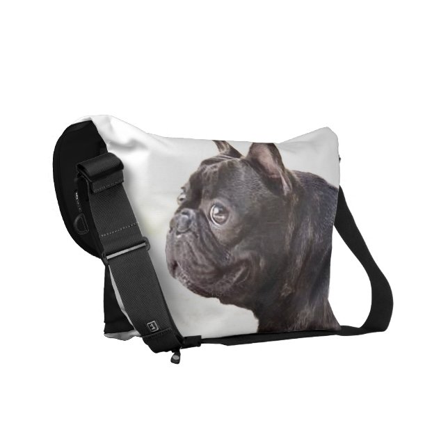 Fransk Bulldog Rickshaw Kurir Väska (Vänster Baksida)
