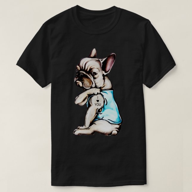 Fransk Bulldog Rolig tröja (Design framsida)
