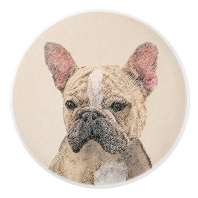 Fransk Bulldog (Sable) - Cute Original Do Knopp (Framsidan)