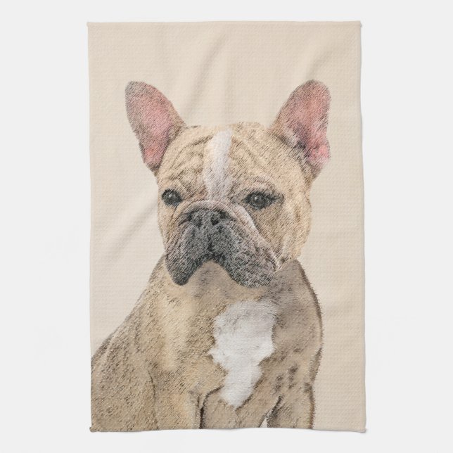 Fransk Bulldog (Sable) - Cute Original Do Kökshandduk (Vertikal)