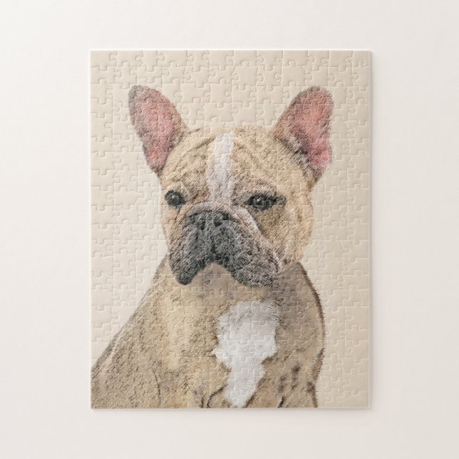 Fransk Bulldog (Sable) - Cute Original Do Pussel (Vertikal)