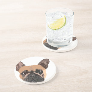 Fransk Bulldog Sandstone Underlägg