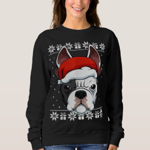 Fransk Bulldog Santa Hat jul Pajama Cute Hund T Shirt