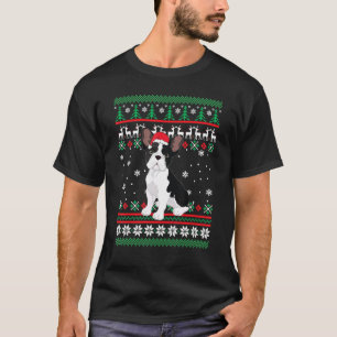 Fransk Bulldog Santa Hat UGLY jul Pajama Ho T Shirt