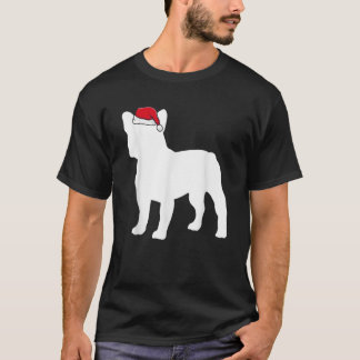Fransk Bulldog Santa Hatt Jul Pyjamas Söt Hund T Shirt