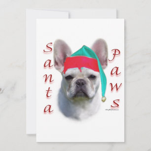 Fransk bulldog Santa tassar Tack Kort