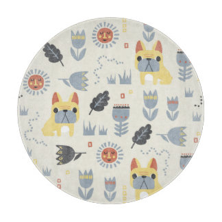 Fransk Bulldog: Scandinavian Blommigt Repeat.