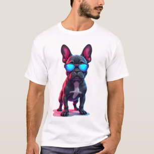 Fransk Bulldog SciFi som bär coola solglasögon T Shirt