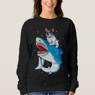 Fransk Bulldog Shark T Kids Manar Space Galaxy Jaw Shirt