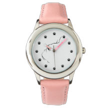 Fransk Bulldog Silhouette Kids Wrist Watch