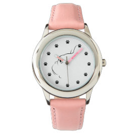 Fransk Bulldog Silhouette Kids Wrist Watch Armbandsur