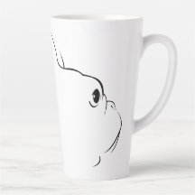 Fransk Bulldog Silhouette Latte Mugg