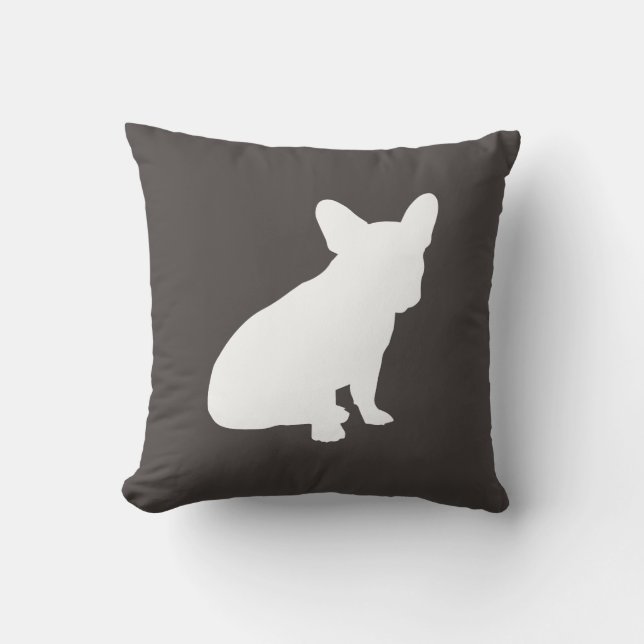 Fransk Bulldog Silhouette Party Kudde (Framsida)