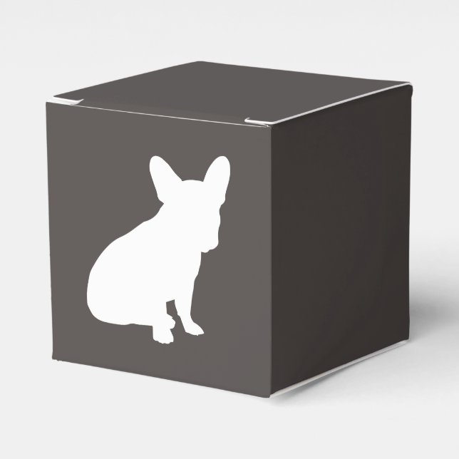 Fransk Bulldog Silhouette Party Presentaskar (Framsidan Sidan)