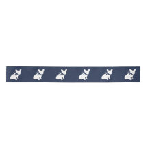 Fransk Bulldog Silhouette Ribbon 3 tum