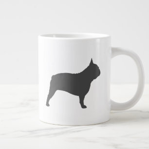 Fransk Bulldog Silhouettes Frenchie Hundar Jumbo Mugg
