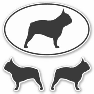 Fransk Bulldog Silhouettes Frenchie Sticker Set Klistermärken