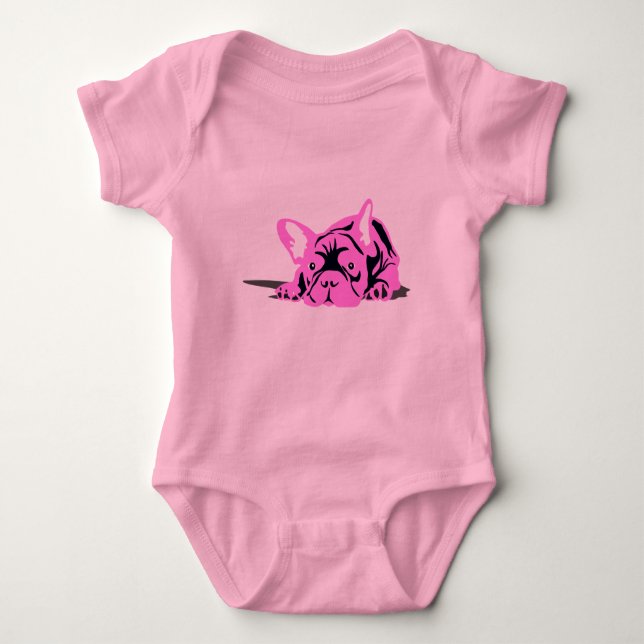 Fransk Bulldog Siluett T-shirt (Framsida)