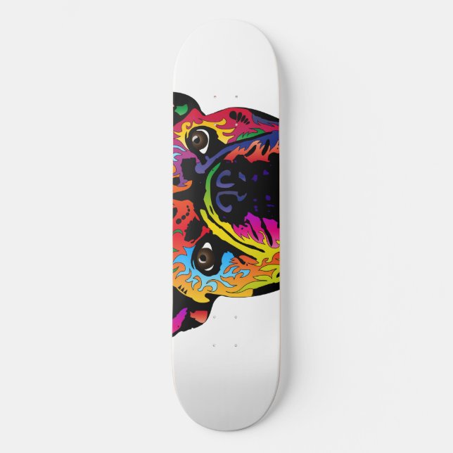 Fransk Bulldog Skateboard Bräda 20 Cm (Framsida)