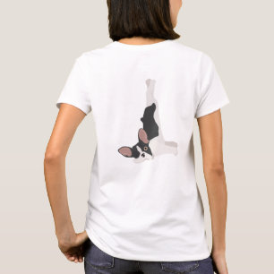 Fransk bulldog som gör yoga t shirt