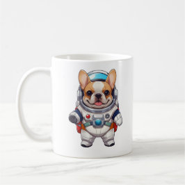 Fransk Bulldog söt Astronaut Kaffemugg
