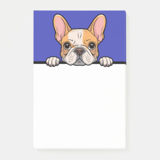 Fransk Bulldog Söt Frenchie Valp Hundälskare Gåvor Post-it Block