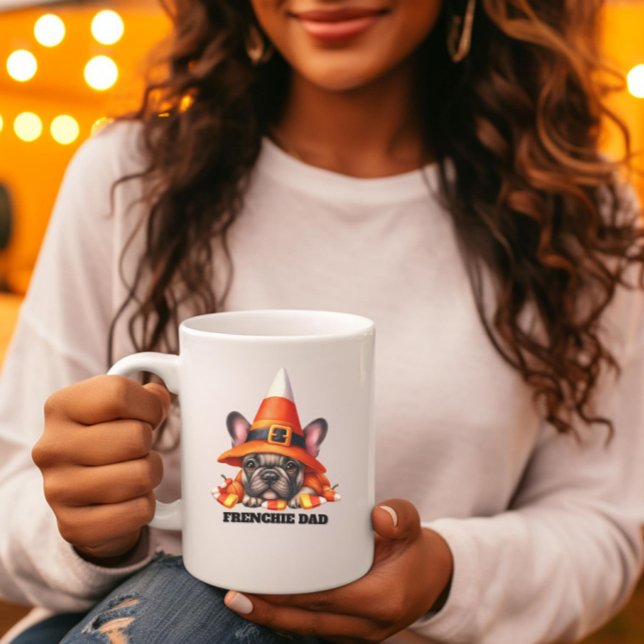 Fransk Bulldog Söt Halloween Godis Kostym Kaffemugg (Skapare uppladdad)