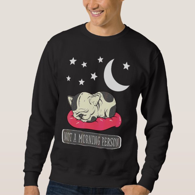 Fransk Bulldog Ssov Pajamas Nightdress Lång Ärmad Tröja (Framsida)