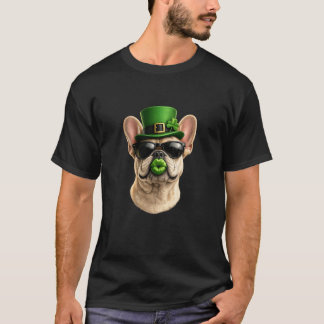 Fransk Bulldog St Patricks Day Kyss Design T Shirt