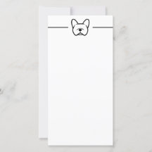 Fransk Bulldog stationär notecard