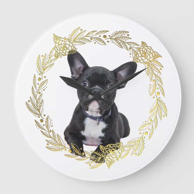Fransk Bulldog Stor Klocka (Framsida)