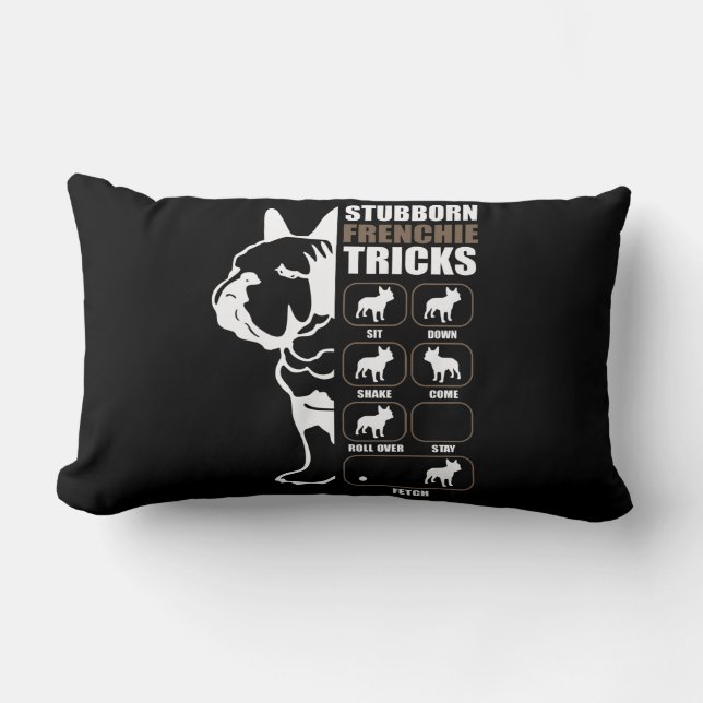 Fransk Bulldog | Stubborn Frenchie Tricks Gift Lumbarkudde (Framsida)
