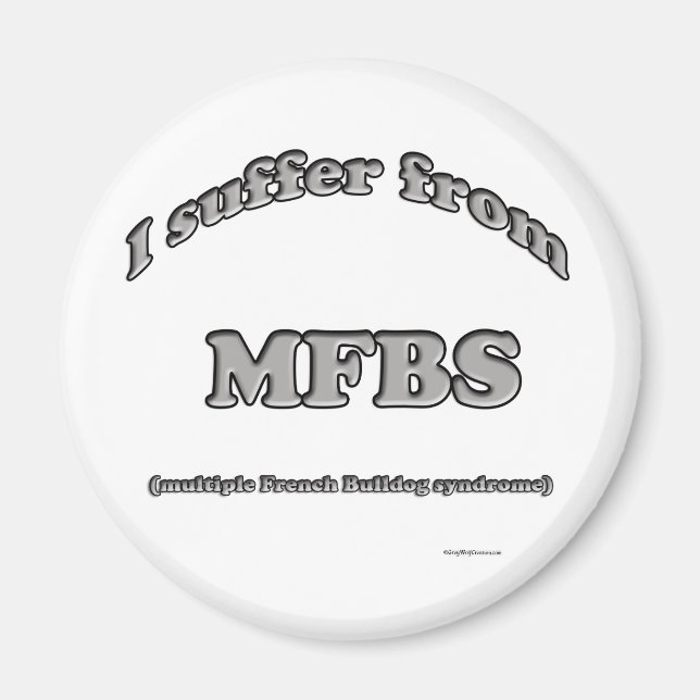 Fransk Bulldog Syndrome - Magnet (Framsidan)