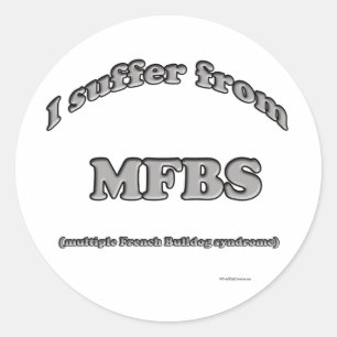 Fransk Bulldog Syndrome - Sticker Runt Klistermärke