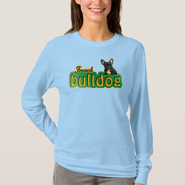 Fransk Bulldog  T Shirt (Framsida)
