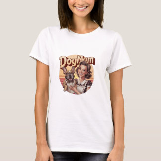 Fransk Bulldog T-shirt Dogmamma doglover retro