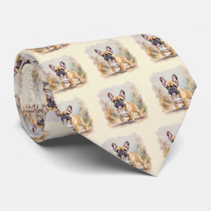 Fransk Bulldog Tan Fawn Färgad Cute Frenchie Hund Slips