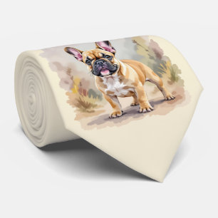 Fransk Bulldog Tan Fawn Färgad Cute Frenchie Hund Slips