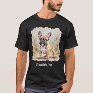 Fransk Bulldog Tan Fawn Färgad Cute Frenchie Hund T Shirt