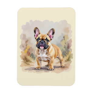 Fransk Bulldog Tan Fawn-Färgad Söt Frenchie Hund Magnet