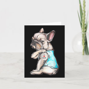 Fransk Bulldog Tattoo I Kärlek Mamma Rolig hund Ma Kort